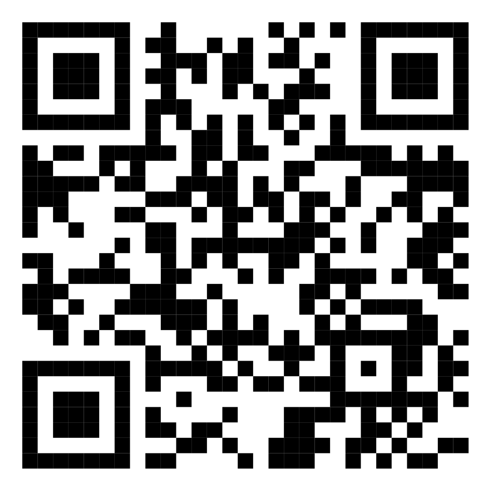 A qr code on a white backgroundDescription automatically generated